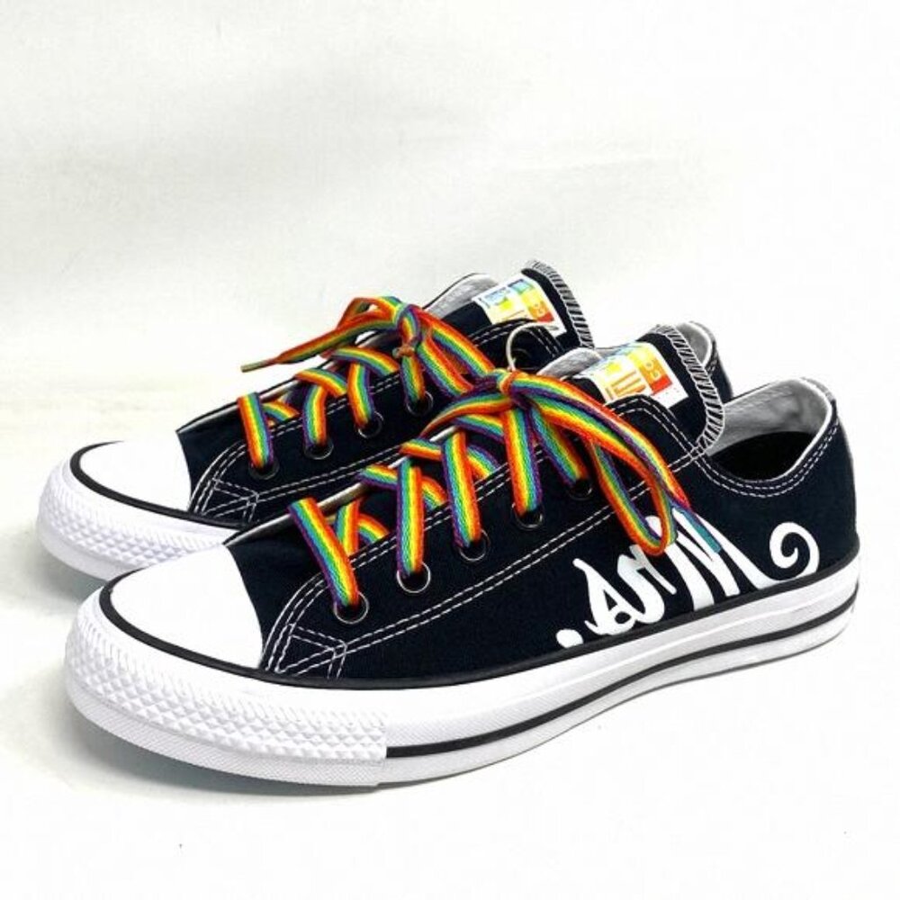 Converse Ctas Low Top Canvas Black Wedding 171213C-BLWT Custom Sneakers Women's